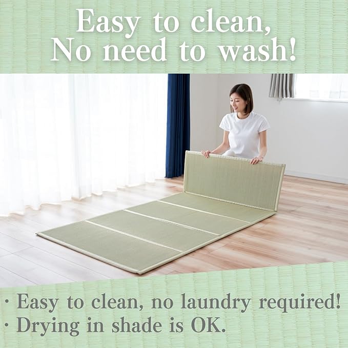 BJDesign Japanese Tatami Mat (Igusa Mattress), Foldable, Rush Grass, Floor Sleeping Japanese Futon Mattress Meditation Yoga Zen (Full XL)