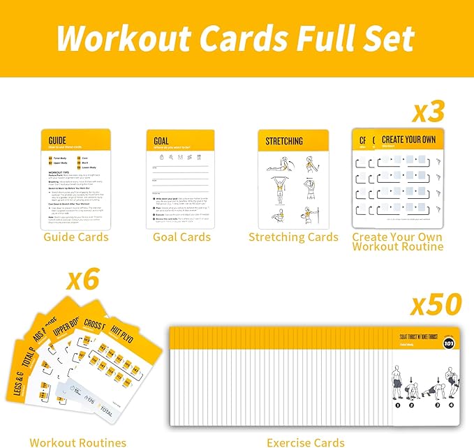 Bodyweight Fitness Planners, 62 Exercises Cards Deck Large Size 5" x 3.5" Fitness Cards for Women & Men, Beginner Fitness Guide to Training Exercises at Home or Gym (Bodyweight, Vol 3)