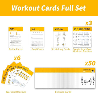 Bodyweight Fitness Planners, 62 Exercises Cards Deck Large Size 5" x 3.5" Fitness Cards for Women & Men, Beginner Fitness Guide to Training Exercises at Home or Gym (Bodyweight, Vol 3)