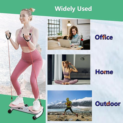 Waist Twister, Ab Machine with Resistance Bands,330 lbs Weight Capacity, Abs Workout for Slim Waist and Core Ab Exercise, Noiseless Home Gym Exercise Equipment for Women Men