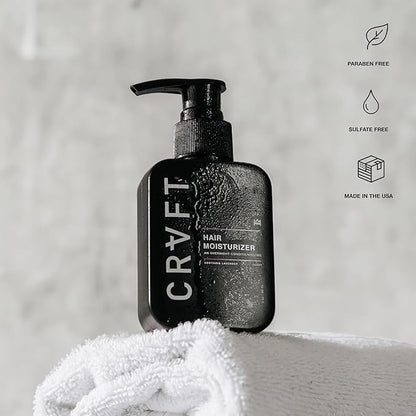 CRVFT Daily Leave in Conditioner For Men [OIL] | Men's Hair Moisturizer | Hair Oil For Men | For Dry and Damaged Hair (Thick, Curly, Frizzy, Long, & More) | Scented | (3oz) PM