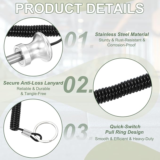 Weight Stack Pin, Weight Gym Pin Strength Training Equipment Replacement with Pull Rope for Commercial Home
