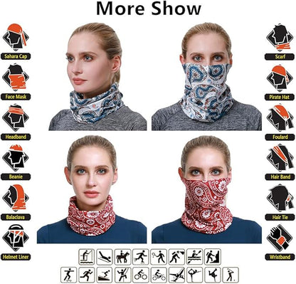 Headband Neck Gaiter Head Wrap Headwear Face Mask Magic Scarf Bandana for Men and Women