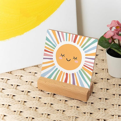 Mental Health Gifts, Colorful Positive Wood Sign Decor, Mental Health Sign With Wooden Stand, Mental Health Awareness Gifts for Psychologist School Counselor Student Boys Girls Best Friends