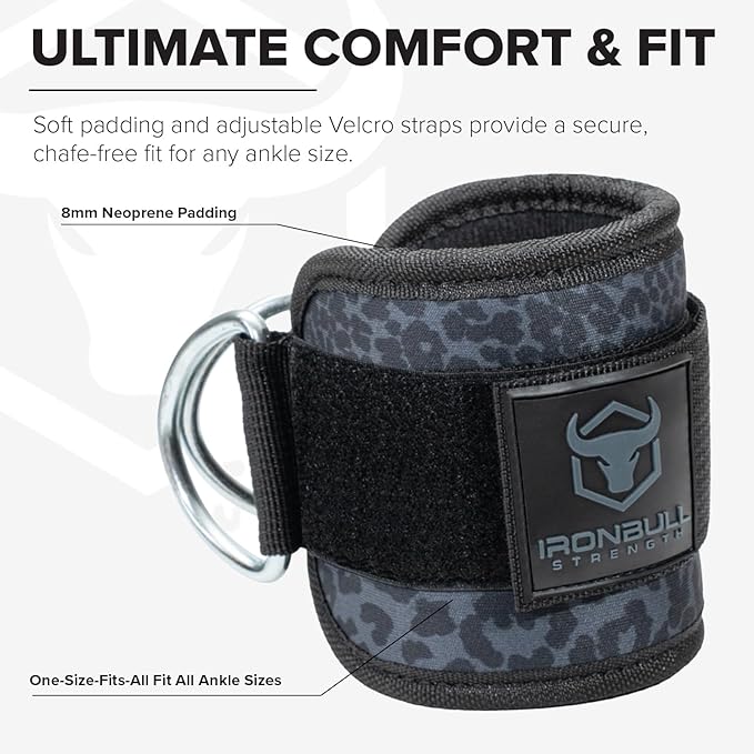 Women's Ankle Strap for Cable Machines & Resistance Bands: Gym & Home Workout Cuff Attachment for Leg Extensions, Kickbacks, Hip Abductors - Booty Exercises