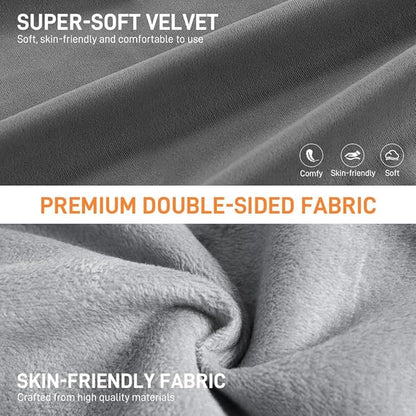 Microwavable Heating Pad for Neck and Shoulders, Weighted Microwave Moist Heated Wrap for Pain Relief Muscle Stress Tension, Heat Neck Wrap with Aromatherapy, Hot & Cold Compress, Grey