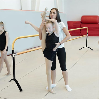 Ballet Barre Portable for Home or Studio, Height Adjustable Bar for Stretch, Pilates, Dance or Active Workouts, Single or Double Bar, Kids and Adults