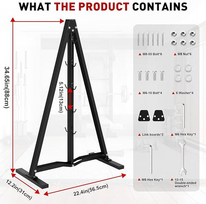 Lat Pulldown Attachments Rack - Home Gym Storage for Cable Machine Lat Pull Down Bar Gym Organizer
