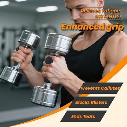 Weight Lifting Gloves for Men Women: Rubber Gym Weightlifting Anti-Slip Workout Grips for Gym Training and Exercise, Weight Lifting, Dumbbell, Deadlift, Bar Pad Pull Up Grippers No Sweaty