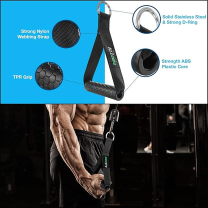 A2ZCARE Cable Machine Accessories for Weight Lifting, LAT Pull Down Attachment, Cable Attachments for Gym