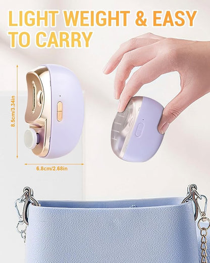 Electric Nail Clipper, 2026 New 2 in 1 Automatic Nail Trimmer with Polishing, 2-Speed Adjustable, Multifunctional Nail Trimmer for Seniors, Kids, Adults (Purple)