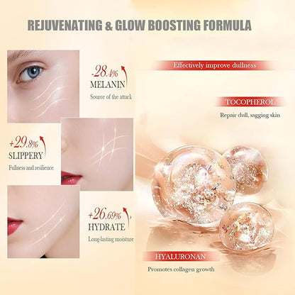 Collagen Capsules Serum, Nourishing Anti Aging Night Essence for Women with Vitamin E,Facial Skin Glowing and Radient, Facial Capsule with Collagen Serum