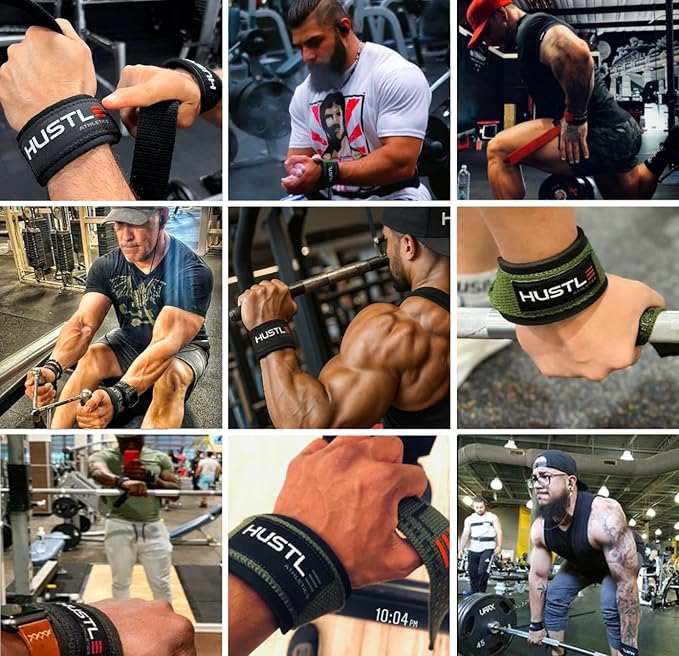 Lifting Straps for Weightlifting & Deadlifts – 21" Wrist Straps with Thick Neoprene Padding – Pro Heavy Duty Gym Wrist Wraps for Powerlifting, Bodybuilding & Strength Training for Men & Women