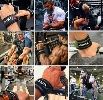 Lifting Straps for Weightlifting & Deadlifts – 21" Wrist Straps with Thick Neoprene Padding – Pro Heavy Duty Gym Wrist Wraps for Powerlifting, Bodybuilding & Strength Training for Men & Women