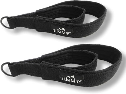 Pilates Double Loop Straps for Pilates Reformer, Fitness Metal D Ring Straps Handle, Pilate Accessories Yoga Wristbands Exercise Straps for Gym Home Workout 2PCS
