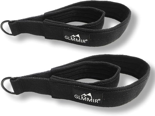 Pilates Double Loop Straps for Pilates Reformer, Fitness Metal D Ring Straps Handle, Pilate Accessories Yoga Wristbands Exercise Straps for Gym Home Workout 2PCS