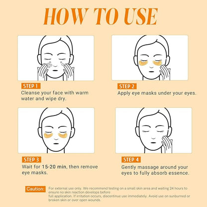 Under Eye Patches with Collagen and Hyaluronic Acid Eye Mask for Wrinkle,Dark Circles,Face Mask Skin Care Products 24 Pairs