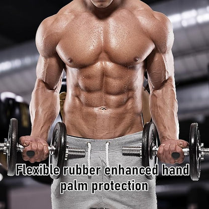 Weight Lifting Gloves for Men Women: Rubber Gym Weightlifting Anti-Slip Workout Grips for Gym Training and Exercise, Weight Lifting, Dumbbell, Deadlift, Bar Pad Pull Up Grippers No Sweaty