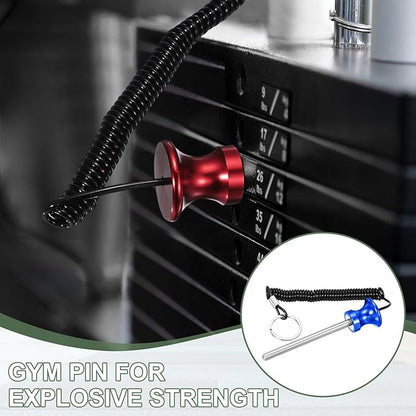 Weight Stack Pin, Weight Gym Pin Strength Training Equipment Replacement with Pull Rope for Commercial Home
