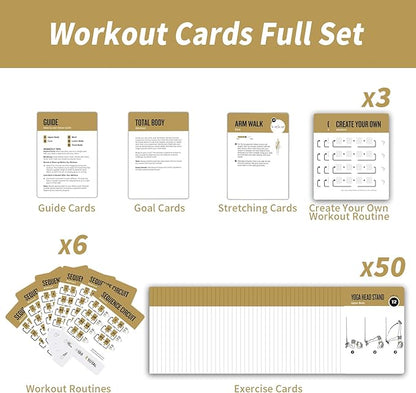 Suspension Workout Cards, 62 Exercises Cards Deck Large Size 5" x 3.5" Fitness Cards for Women & Men, Beginner Fitness Guide to Training Exercises at Home or Gym (Suspension, Vol 2)