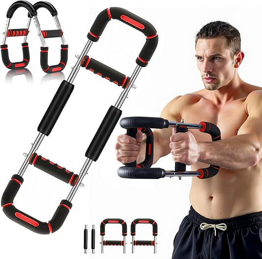 2025 Pro Twister Arm Trainer, Adjustable Power Twister Bar, Chest Shoulder Arm Workout Equipment, Portable Detachable Upper Body Fitness Machine for Home & Gym