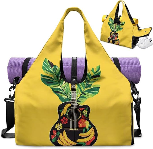 Yoga Mat Bag for Women Men Large Carryall Tote with Adjustable Shoulder Strap for Gym Yoga Travel Pilates Office