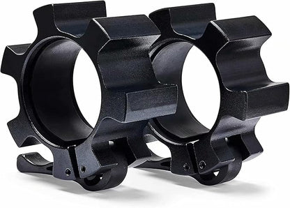 Metal Olympic Barbell Clamps 2inch Heavy Duty Exercise Collars,Weight Clips for 2" Barbell,Quick Release Weight Clamps for Weightlifting, Olympic Lifts Strength Fitness Training 1 Pair