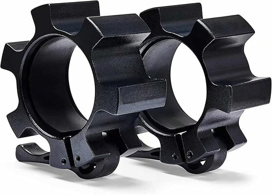 Metal Olympic Barbell Clamps 2inch Heavy Duty Exercise Collars,Weight Clips for 2" Barbell,Quick Release Weight Clamps for Weightlifting, Olympic Lifts Strength Fitness Training 1 Pair