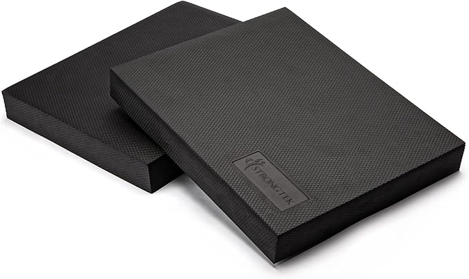 StrongTek Extra Wide Foam Balance Pad for Physical Therapy, 19" X 15.8" X 2.4", High-Density TPE Foam Pad for Exercise, Enhanced Stability, Core Strength, Non-Slip & Water-Resistant, for Fitness, Yoga