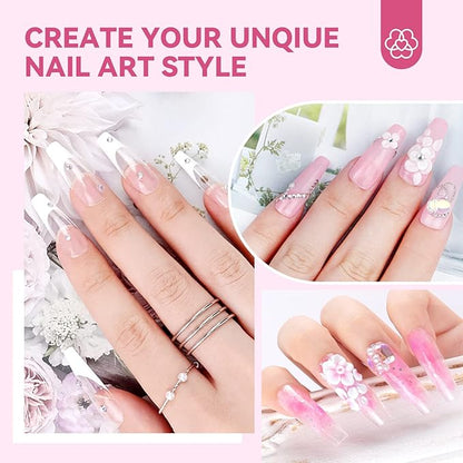SAVILAND Acrylic Nail Kit with Everything: Professional Nail Kits Acrylic with Everything with Drill Practice Fingers Acrylic Nail Tools for Beginners Professional Home Manicure Christmas Gift Set