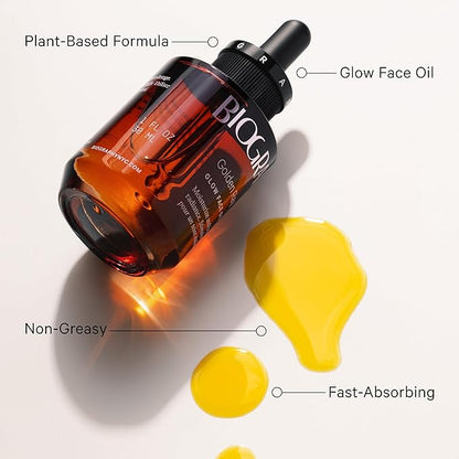 Face Oil Glow Beauty Treatment, 30ml. Anti-Aging Jojoba, Collagen Boosting Vitamin E, Hydrating Rosehip. All Skin Types. Organic Vegan Facial Oil for Women Rejuvinating Skincare & Face Moisturizer