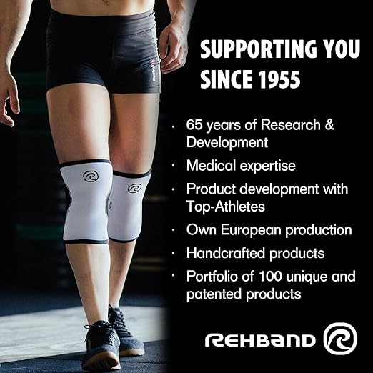 Rehband light Knee Support 3mm, Knee Sleeve for Endurance & Fitness, more stability and movement control during workout, Colour:Blue, Size:X-Small