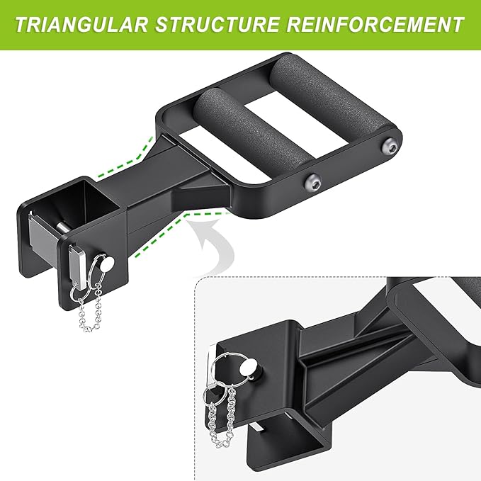 Kipika Y-Shaped Dip Bar for Power Cage with 5/8" or 1" Hole - Dip Bar Attachments for Home Gym - Heavy Duty Power Rack Attachments - Squat Rack Accessories for Strength Training