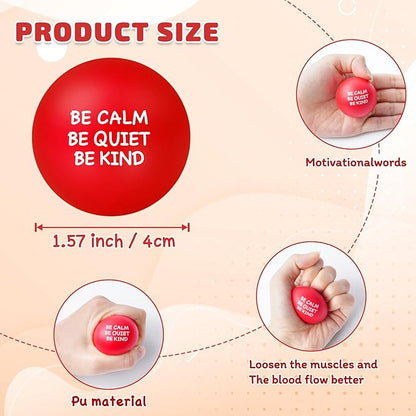 100PCS Motivational Stress Balls for Adults and Kids - Stress Balls Bulk Soft Sponge Squeeze Toys with Inspirational Quotes | Office Classroom Stress Relief Gifts | Anxiety Relief Fidget Toys