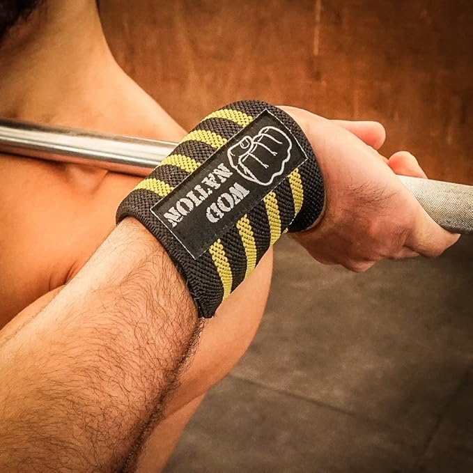 WOD Nation Wrist Wraps for Weightlifting & Strength Training – Professional Gym Straps w/Thumb Loop for Men & Women