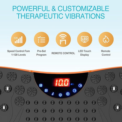 AXV Vibration Plate Exercise Machine Whole Body Workout Portable Mini Vibrate Fitness Platform Lymphatic Drainage Machine for Weight Loss Shaping Toning Wellness Home Gyms Workout (Mini)