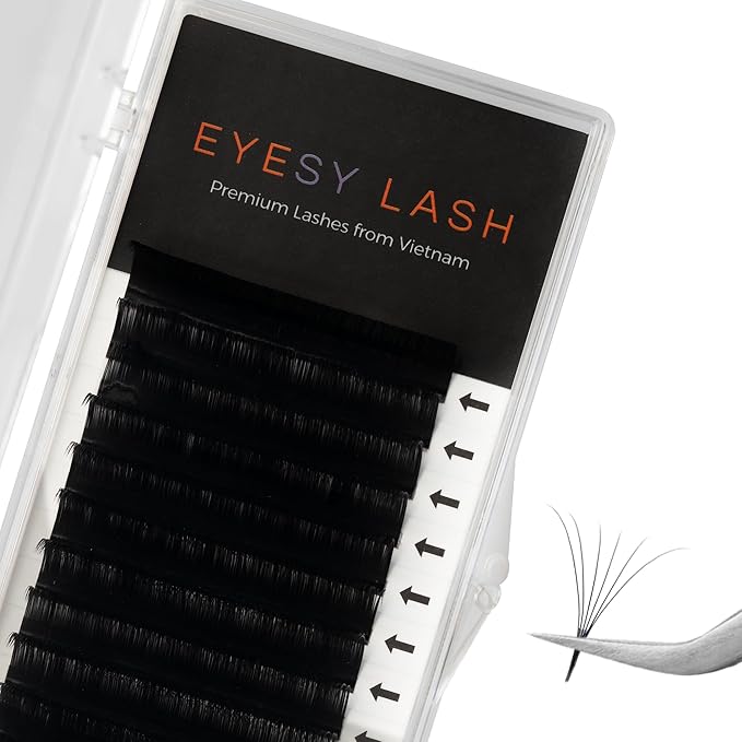 Cashmere Volume Eyelash Extensions Premium Individual Lashes - 0.05mm Thickness CC Curl 10mm Single Length - Super Soft Matte Black Single Eyelash Easy to Fan for Professional Salon Use