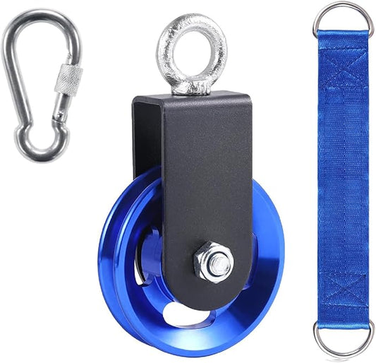 Pulley system for home gym, Aluminum GYM Pulley Wheel Universal Aluminum Alloy Bearing Pulley Wheel for Cable Machine Gym Equipment Part Garage Door