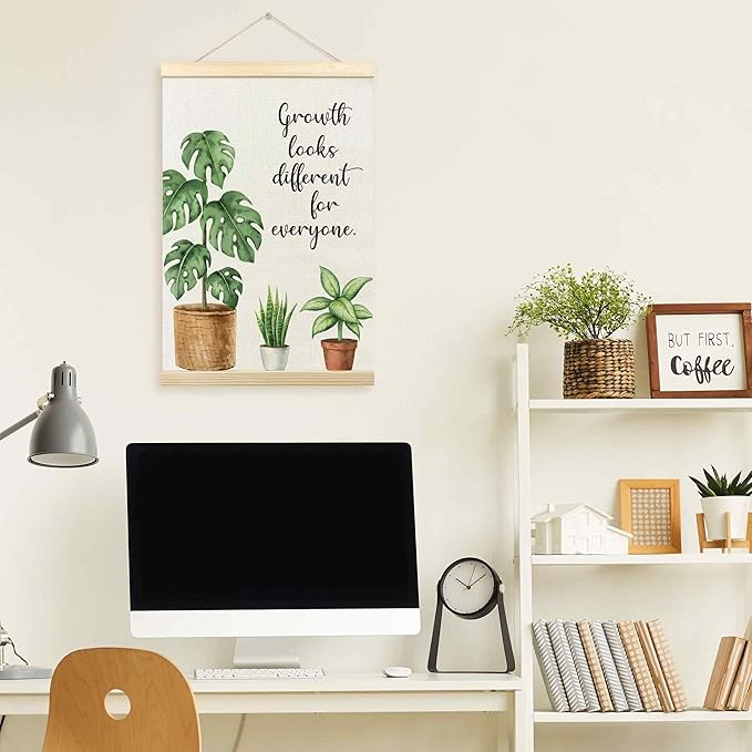 TLESKE Mental Health Poster Hanger Frame for Therapy Counseling Office, Motivational Inspirational Wall Art Decor for Classroom Nursery, Growth Looks Different for Everyone Poster Print, 16x24