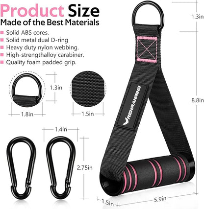RENRANRING Gym Exercise Handles, Replacement Handle Attachments for Cable Machine Pulleys, Resistance Band and Strength Trainer, Pull Down Workout Accessories, Home Gym Add On Equipment