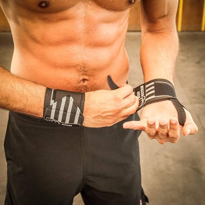 WOD Nation Wrist Wraps for Weightlifting & Strength Training – Professional Gym Straps w/Thumb Loop for Men & Women