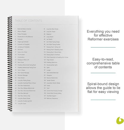 Balanced Body Reformer Guide, Pilates Reformer Guide for Workout Equipment, for Home Gym or Studio Use