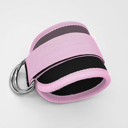 Fitness Ankle Straps for Cable Machines, 2 Pack Comfortable Adjustable Padded Ankle Wrist Cuffs, Kickback Glute Workouts for Men Women, D-Ring Leg Straps with Neoprene Padding