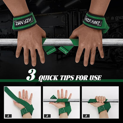 Lifting Straps, Lifting Wrist Straps for Weightlifting, Weightlifting Straps with Padded Neoprene, Gym Straps for Strength Training, Bodybuilding, Weight Lifting Straps for Men and Women