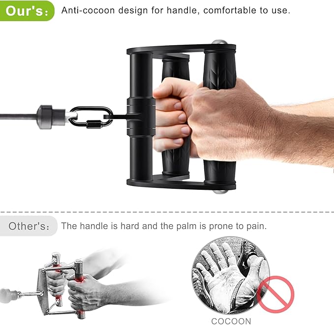 SELEWARE Tricep Rope Cable Machines Attachments for Gym, Heavy Duty Universal Tricep Pull Down Rope with Soft Rubber Ends for Home Gym Workout Biceps Back Shoulders