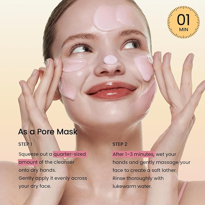 BIODANCE Collagen Mask To Foam Cleanser, Face Wash for Women, 2-in-1 Pore Mask and Hydrating Foaming Facial Cleanser for Sensitive Skin, Oily Skin, Korean Skincareㅣ5.07 fl. oz. (150 ml)
