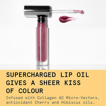 Beauty Pie Wondergloss Collagen Lip Oil + Plum Naked 0.13 fl oz – Hydrating, Plumping, Non‑Sticky Lip Oil Gloss Hybrid with Collagen AC Micro‑Vectors & Cherry Hibiscus Oils