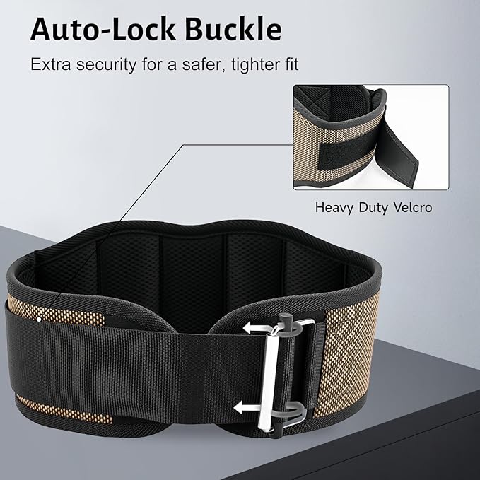 MANUEKLEAR Gym Weight Lifting Belt Weight Lifting Workout Weightlifting Powerlifting Belt for Men Women - 7.5inch - Bodybuilding Fitness Back Support for Cross Training, Squats, Lunges