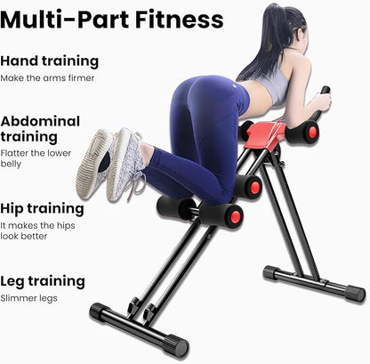 Ab Crunch Coaster,AB Workout Equipment,Multi-Functional Exercise Equipment for Home Gym,Height Adjustable Abs Workout,Full Body Fitness Machine Suitable for Beginner,from USA Fast Arrival