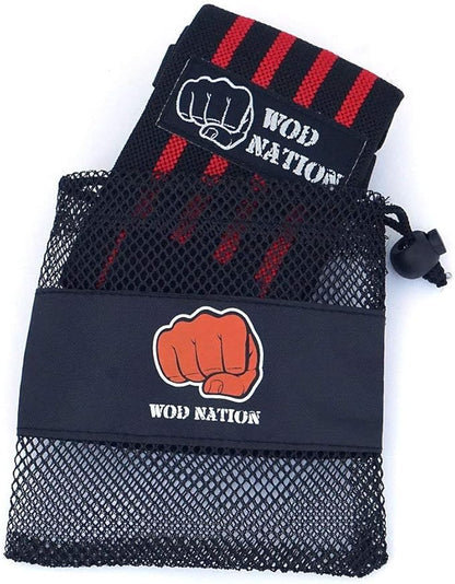 WOD Nation Wrist Wraps for Weightlifting & Strength Training – Professional Gym Straps w/Thumb Loop for Men & Women